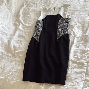 Elegant Black and White Dress